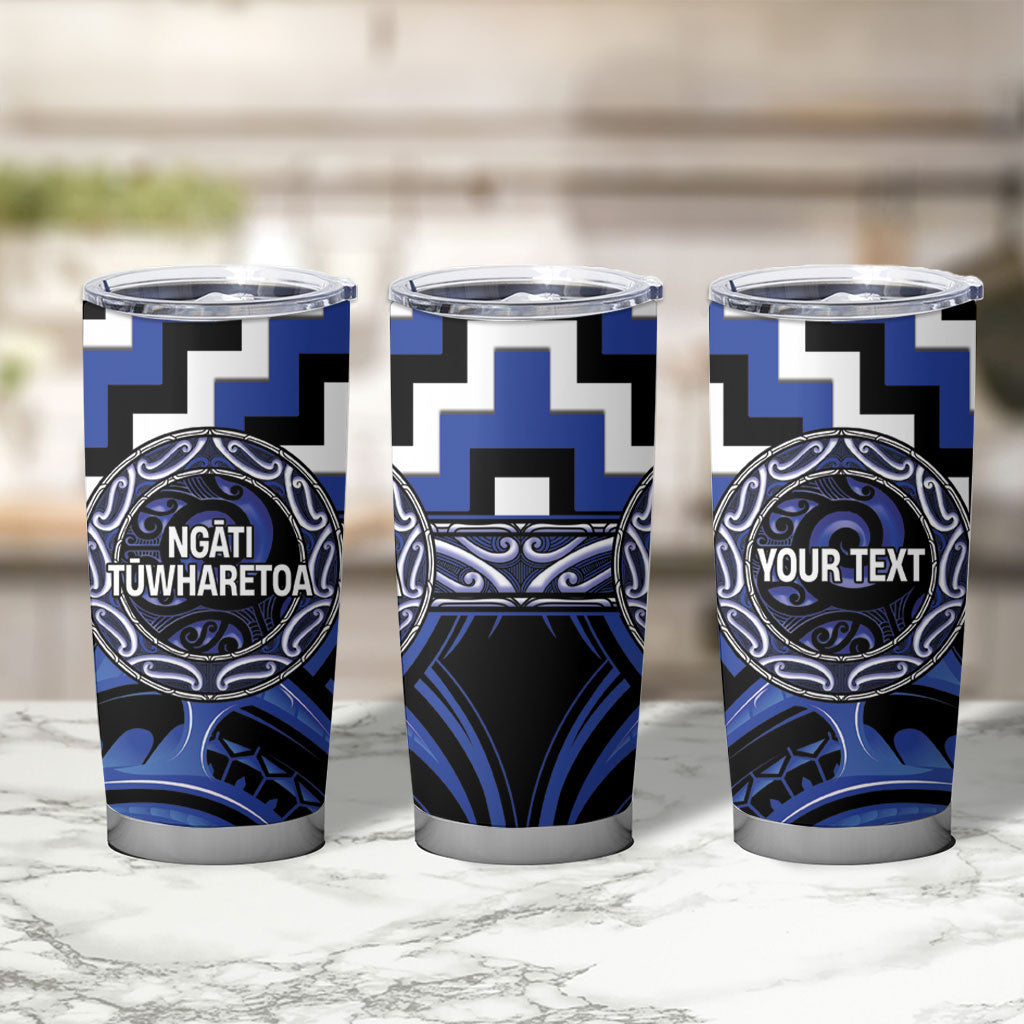 Aotearoa Ngati Tuwharetoa Personalised Tumbler Cup Maori Iwi Poutama Puhoro Tattoo LT14 - Polynesian Pride