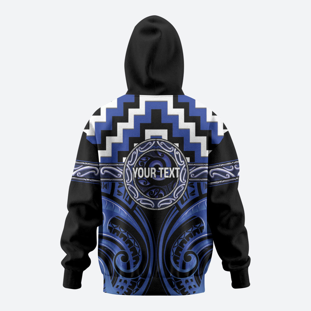 Aotearoa Ngati Tuwharetoa Personalised Zip Hoodie Maori Iwi Poutama Puhoro Tattoo LT14 - Polynesian Pride