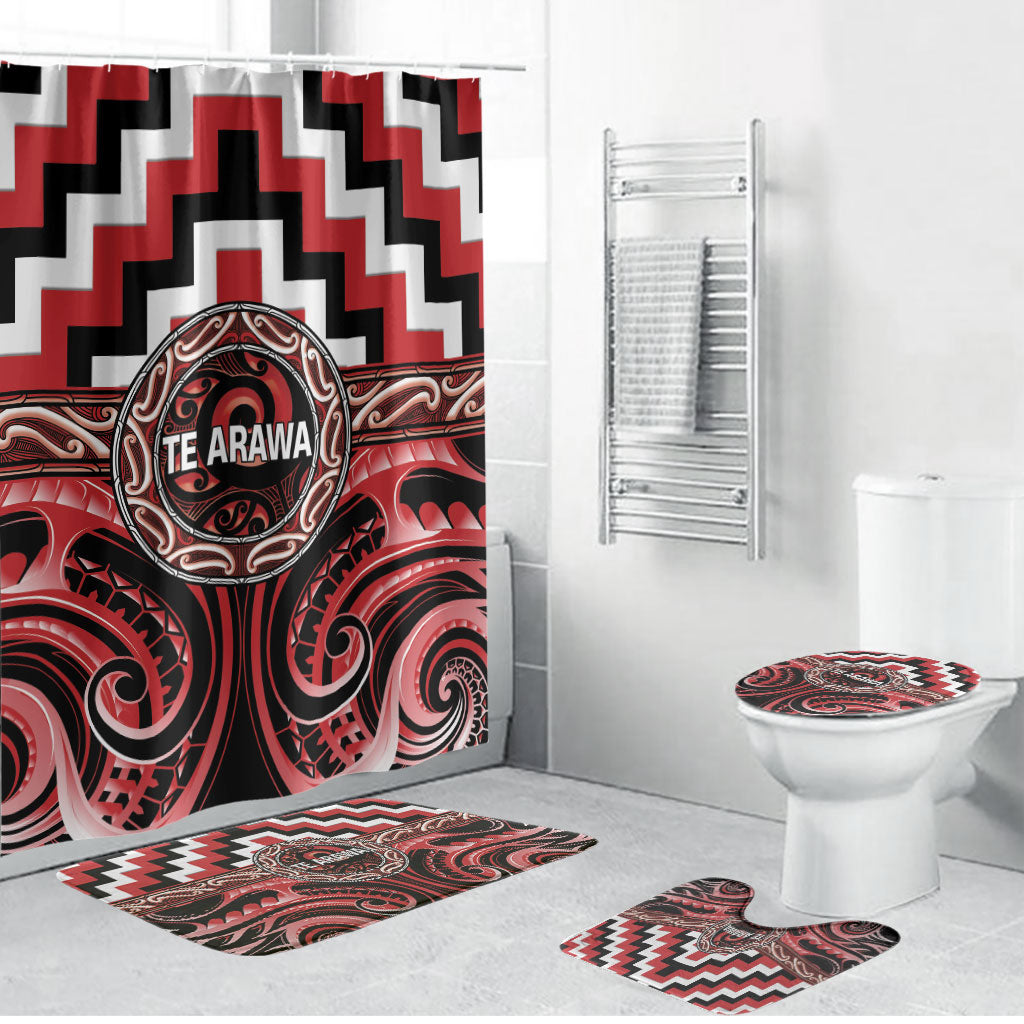 Aotearoa Te Arawa Bathroom Set Maori Iwi Poutama Puhoro Tattoo