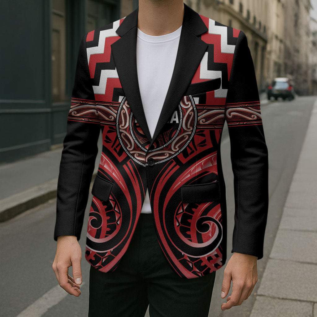 Aotearoa Te Arawa Personalised Blazer Maori Iwi Poutama Puhoro Tattoo LT14 - Polynesian Pride