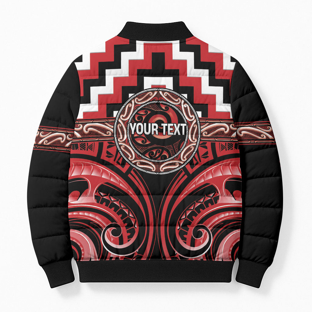 Aotearoa Te Arawa Personalised Bomber Puffer Jacket Maori Iwi Poutama Puhoro Tattoo LT14 - Polynesian Pride