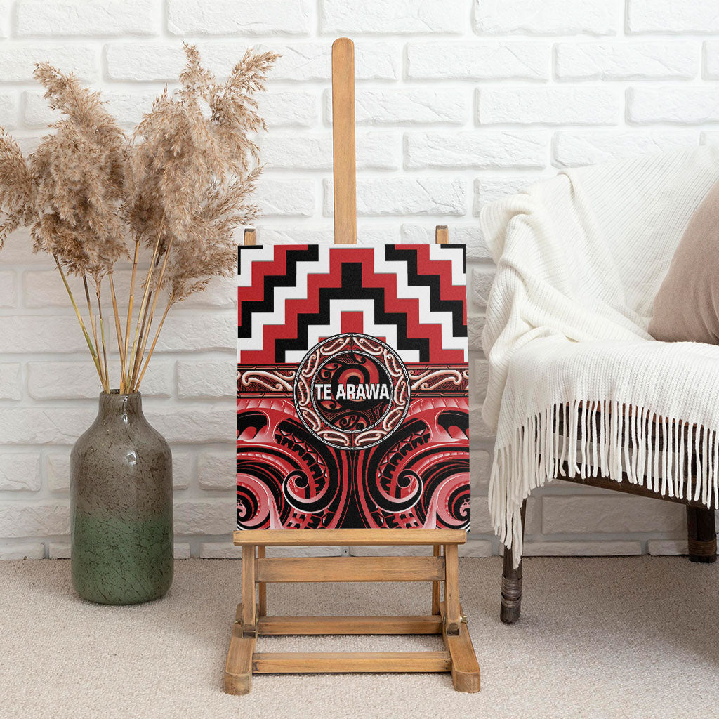 Aotearoa Te Arawa Canvas Wall Art Maori Iwi Poutama Puhoro Tattoo LT14 - Polynesian Pride