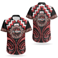 Aotearoa Te Arawa Personalised Couples Matching Puletasi and Hawaiian Shirt Maori Iwi Poutama Puhoro Tattoo LT14 - Polynesian Pride