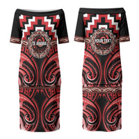 Aotearoa Te Arawa Personalised Couples Matching Puletasi and Hawaiian Shirt Maori Iwi Poutama Puhoro Tattoo LT14 - Polynesian Pride