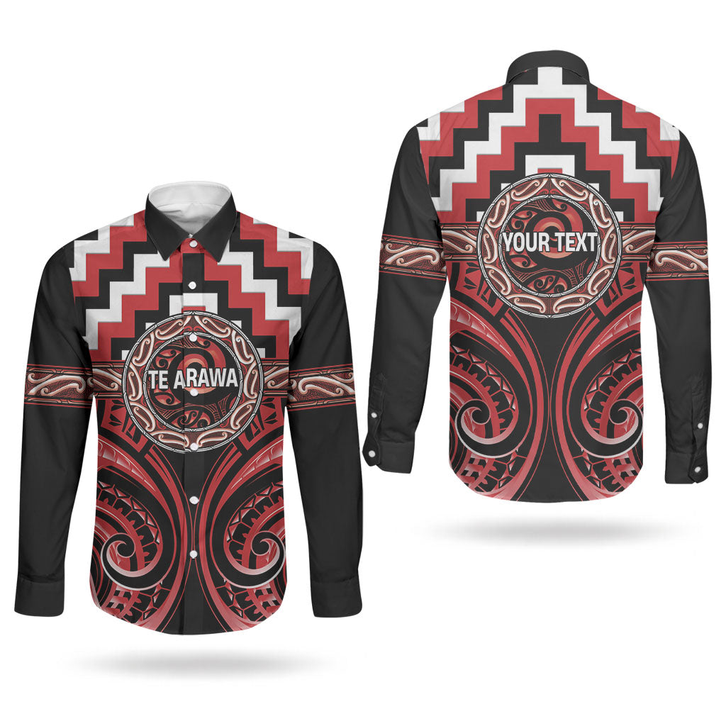 Aotearoa Te Arawa Personalised Couples Matching Summer Maxi Dress and Long Sleeve Button Shirt Maori Iwi Poutama Puhoro Tattoo LT14 - Polynesian Pride