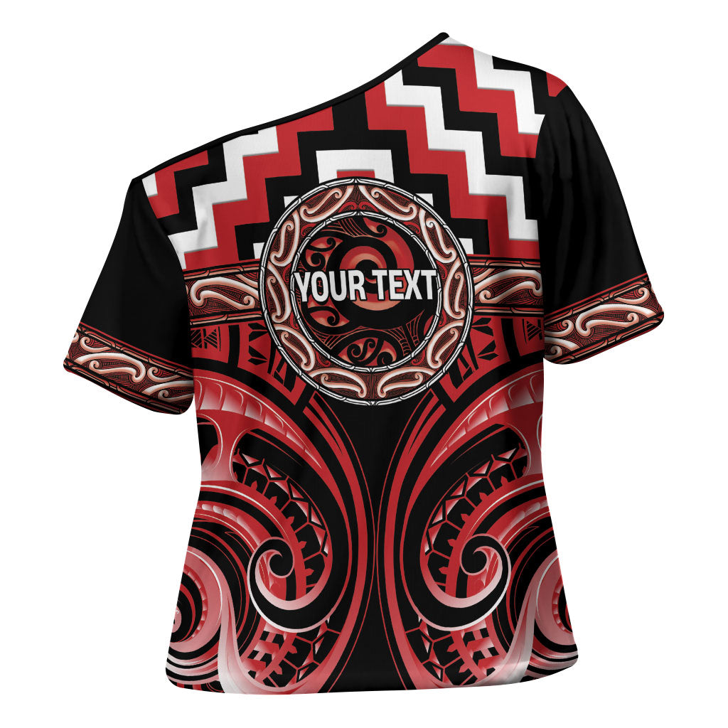 Aotearoa Te Arawa Personalised Cross Shoulder Shirt Maori Iwi Poutama Puhoro Tattoo LT14 - Polynesian Pride