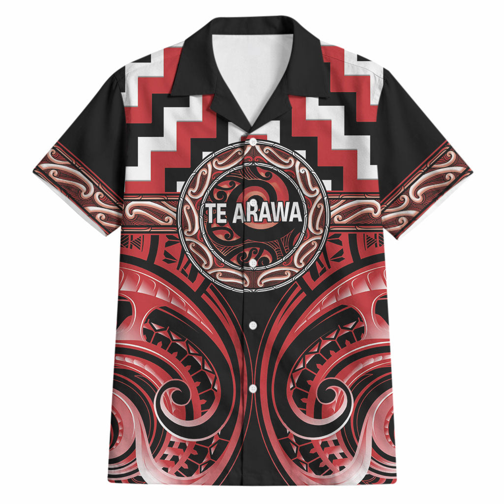 Aotearoa Te Arawa Personalised Hawaiian Shirt Maori Iwi Poutama Puhoro Tattoo
