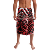 Aotearoa Te Arawa Personalised Lavalava Maori Iwi Poutama Puhoro Tattoo LT14 Red - Polynesian Pride