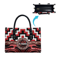 Aotearoa Te Arawa Leather Bag Maori Iwi Poutama Puhoro Tattoo LT14 - Polynesian Pride