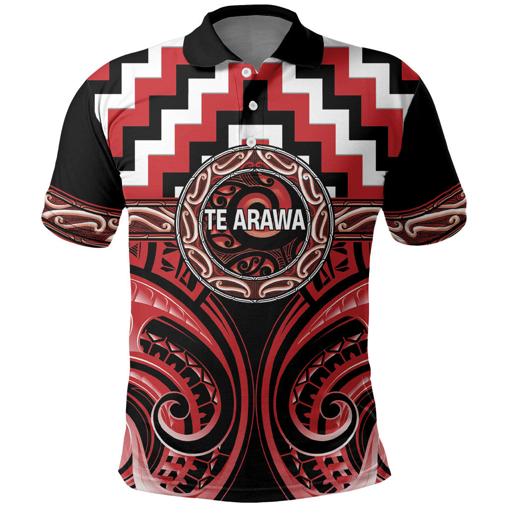 Aotearoa Te Arawa Personalised Polo Shirt Maori Iwi Poutama Puhoro Tattoo