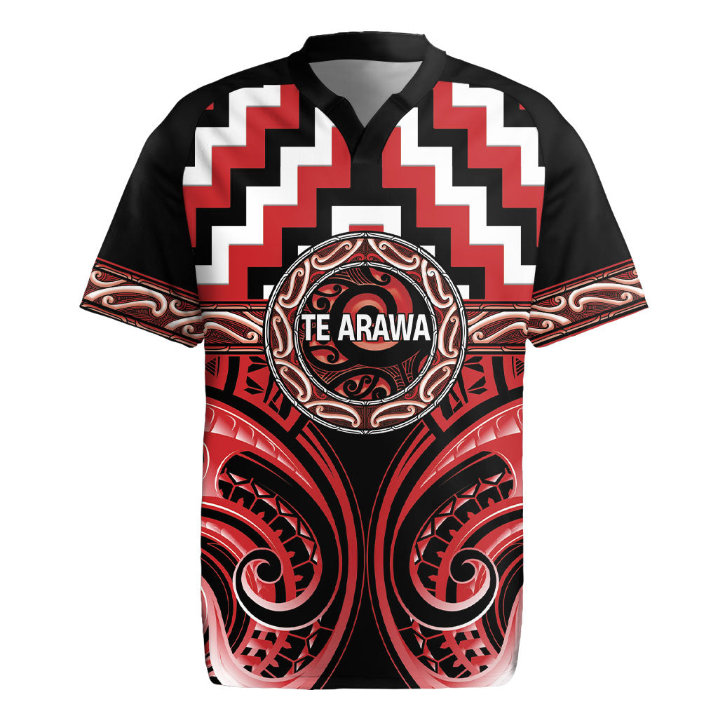 Aotearoa Te Arawa Personalised Rugby Jersey Maori Iwi Poutama Puhoro Tattoo