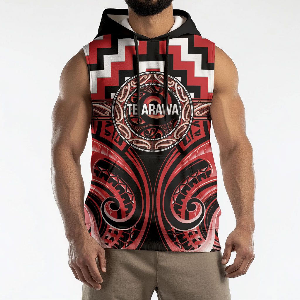Aotearoa Te Arawa Personalised Sleeveless Hoodie Maori Iwi Poutama Puhoro Tattoo LT14 - Polynesian Pride