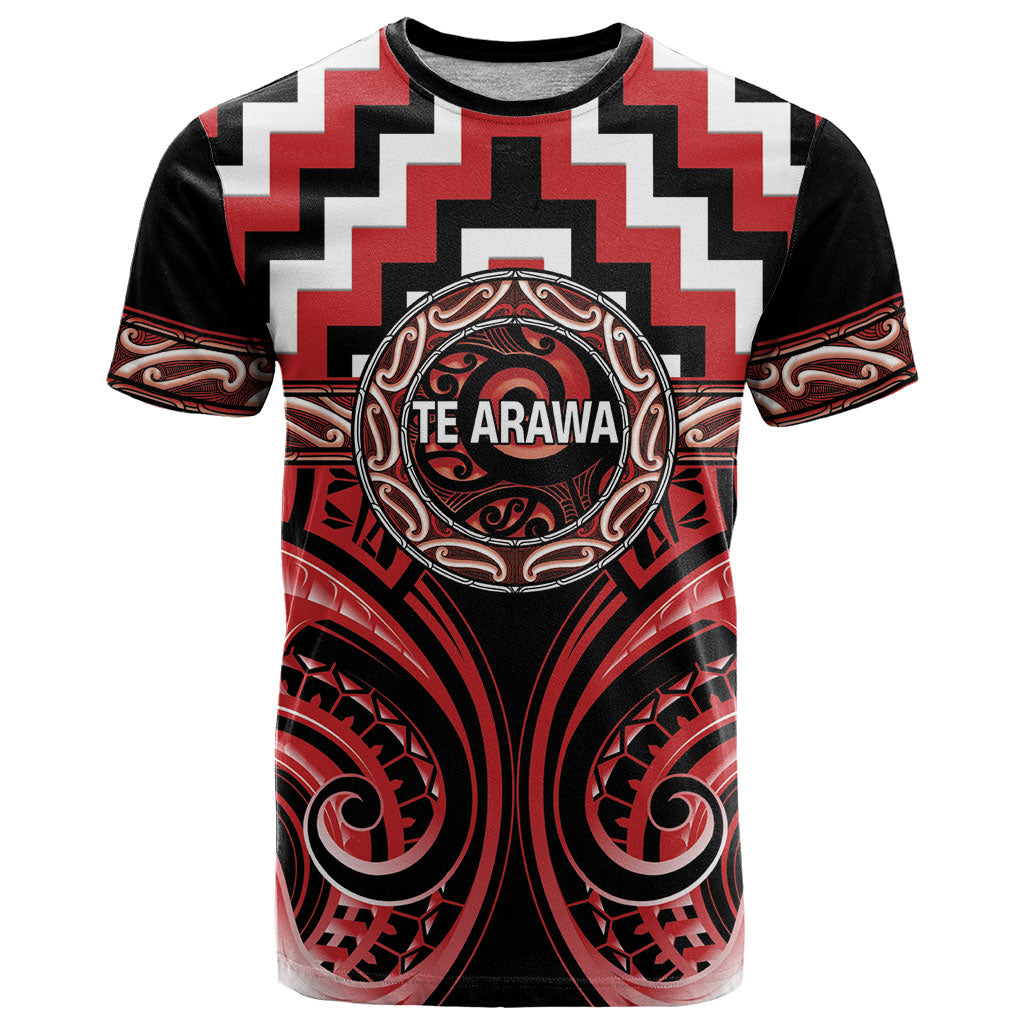 Aotearoa Te Arawa Personalised T Shirt Maori Iwi Poutama Puhoro Tattoo