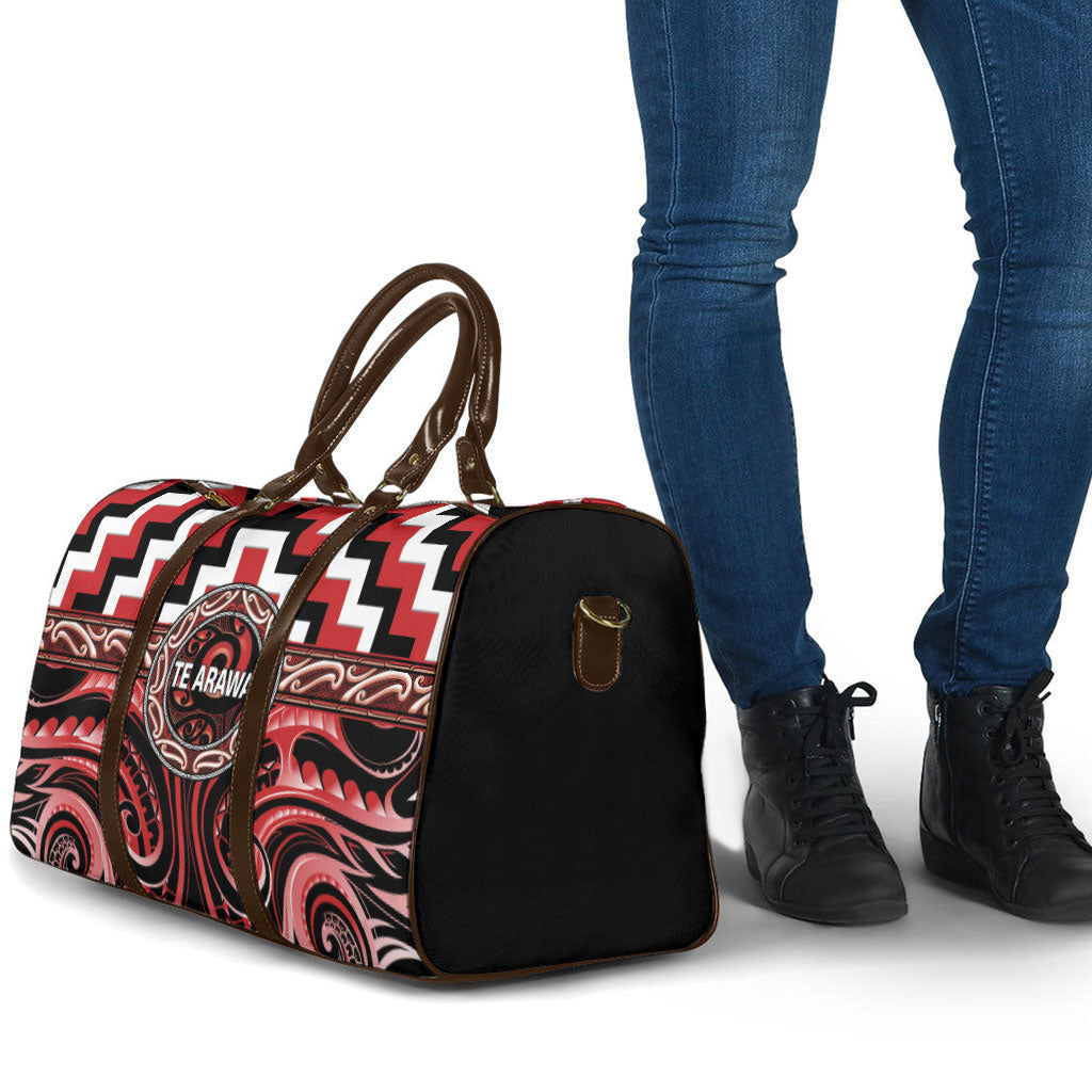 Aotearoa Te Arawa Travel Bag Maori Iwi Poutama Puhoro Tattoo LT14 - Polynesian Pride