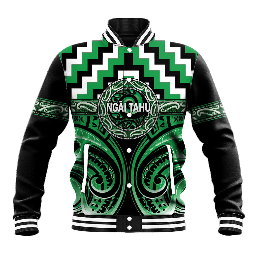 Aotearoa Ngai Tahu Personalised Baseball Jacket Maori Iwi Poutama Puhoro Tattoo