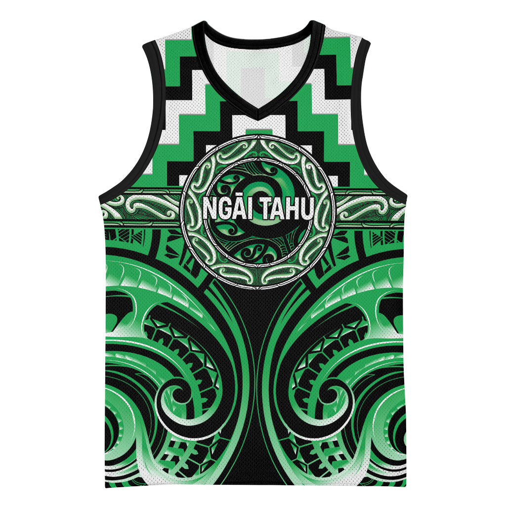 Aotearoa Ngai Tahu Personalised Basketball Jersey Maori Iwi Poutama Puhoro Tattoo