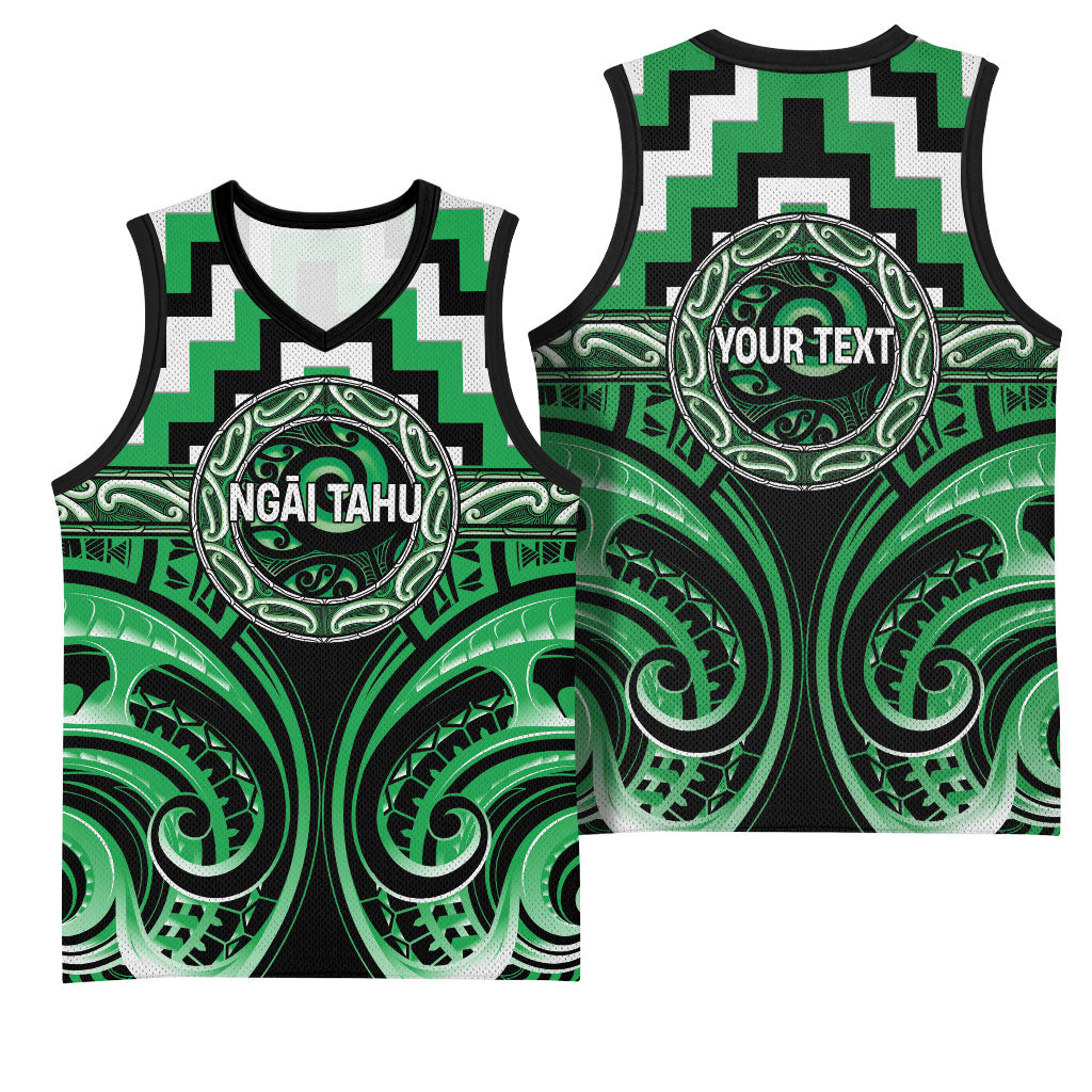 Aotearoa Ngai Tahu Personalised Basketball Jersey Maori Iwi Poutama Puhoro Tattoo LT14 - Polynesian Pride