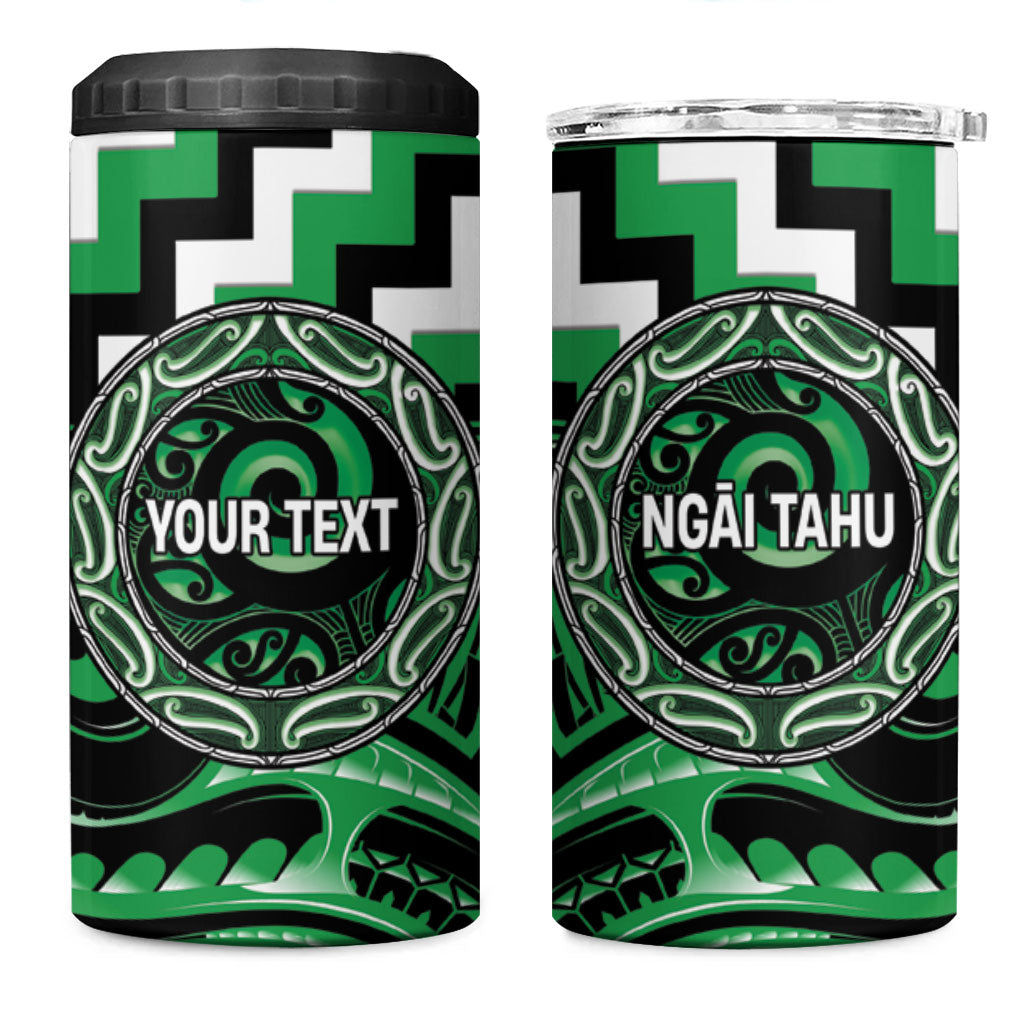 Aotearoa Ngai Tahu Personalised 4 in 1 Can Cooler Tumbler Maori Iwi Poutama Puhoro Tattoo
