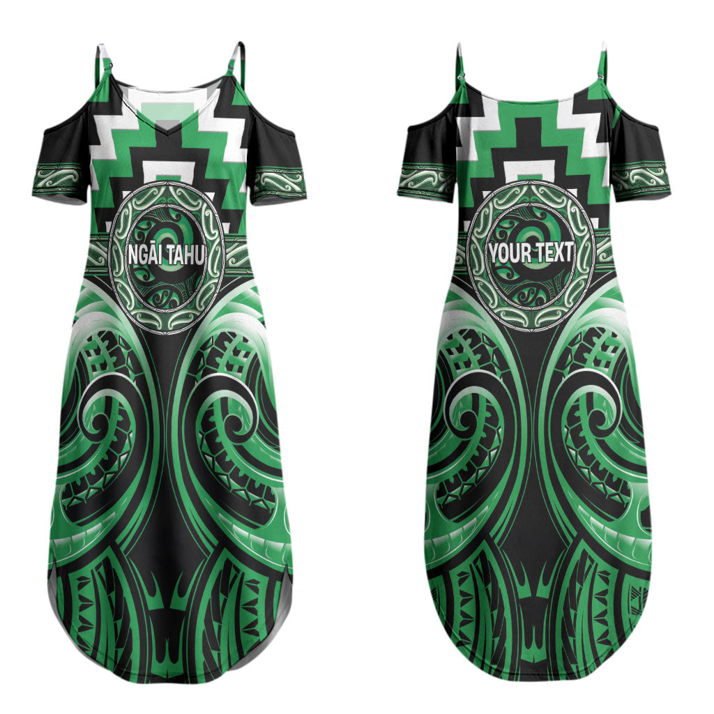 Aotearoa Ngai Tahu Personalised Couples Matching Summer Maxi Dress and Hawaiian Shirt Maori Iwi Poutama Puhoro Tattoo LT14 - Polynesian Pride