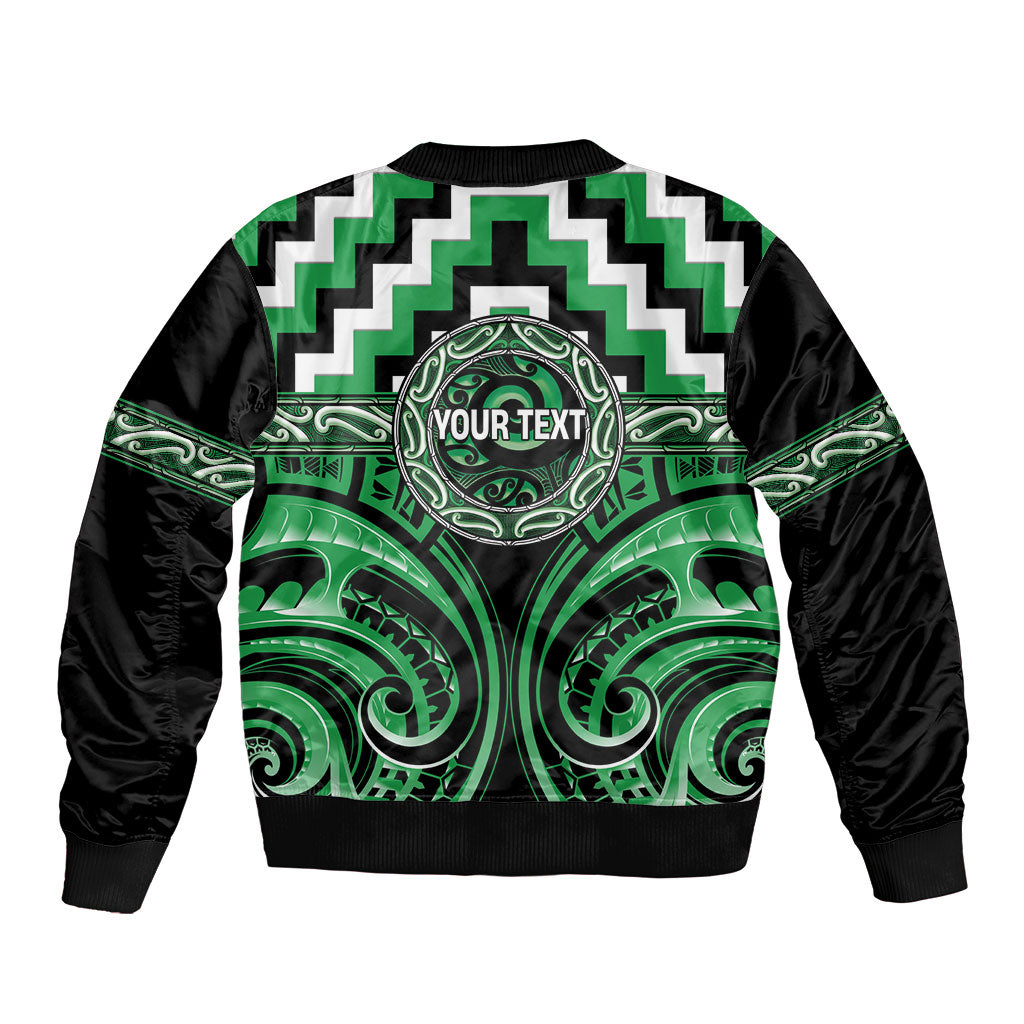 Aotearoa Ngai Tahu Personalised Sleeve Zip Bomber Jacket Maori Iwi Poutama Puhoro Tattoo LT14 - Polynesian Pride