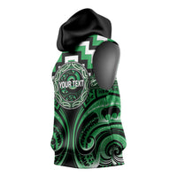 Aotearoa Ngai Tahu Personalised Sleeveless Hoodie Maori Iwi Poutama Puhoro Tattoo LT14 - Polynesian Pride