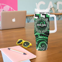 Aotearoa Ngai Tahu Personalised Tumbler With Handle Maori Iwi Poutama Puhoro Tattoo LT14 - Polynesian Pride