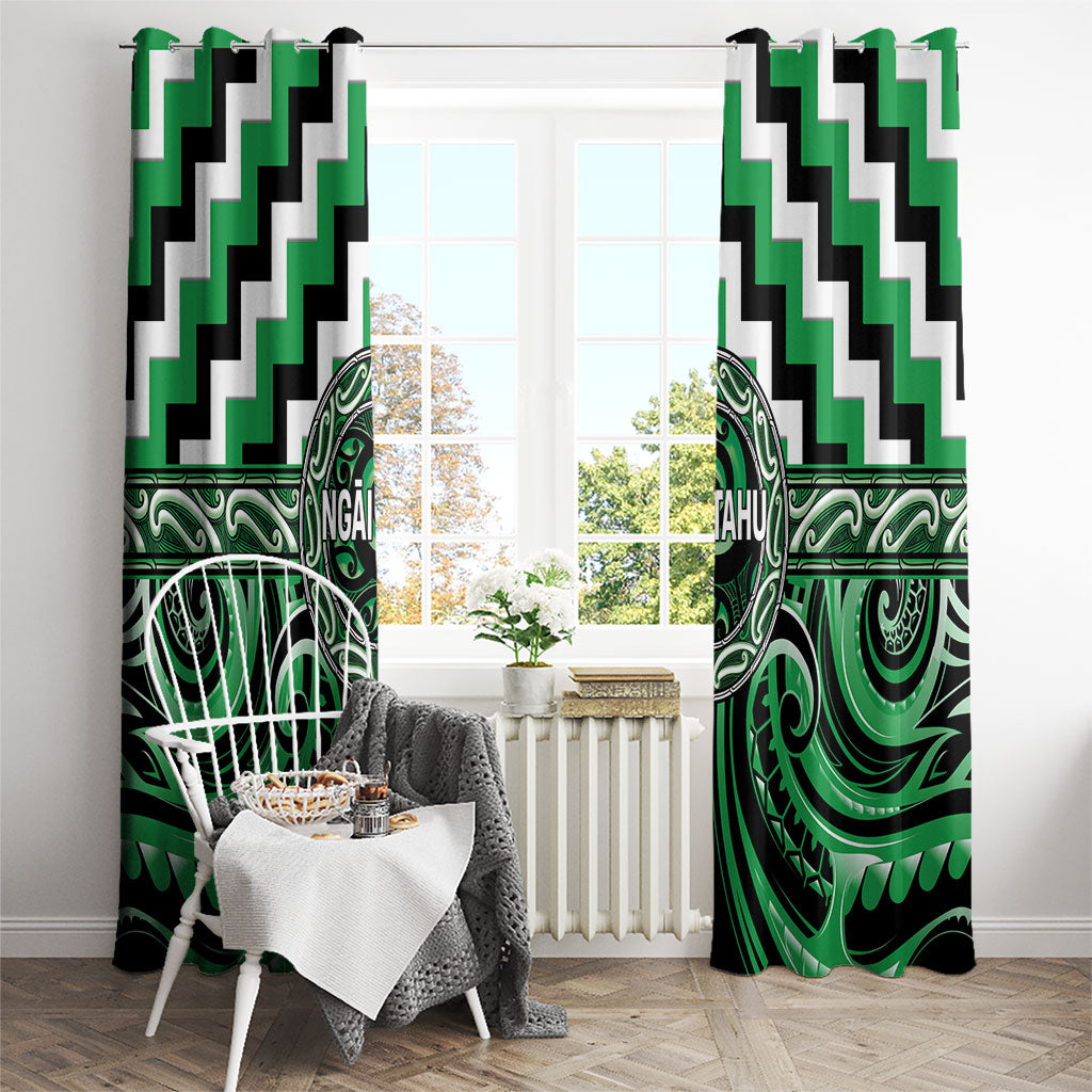 Aotearoa Ngai Tahu Window Curtain Maori Iwi Poutama Puhoro Tattoo LT14 - Polynesian Pride