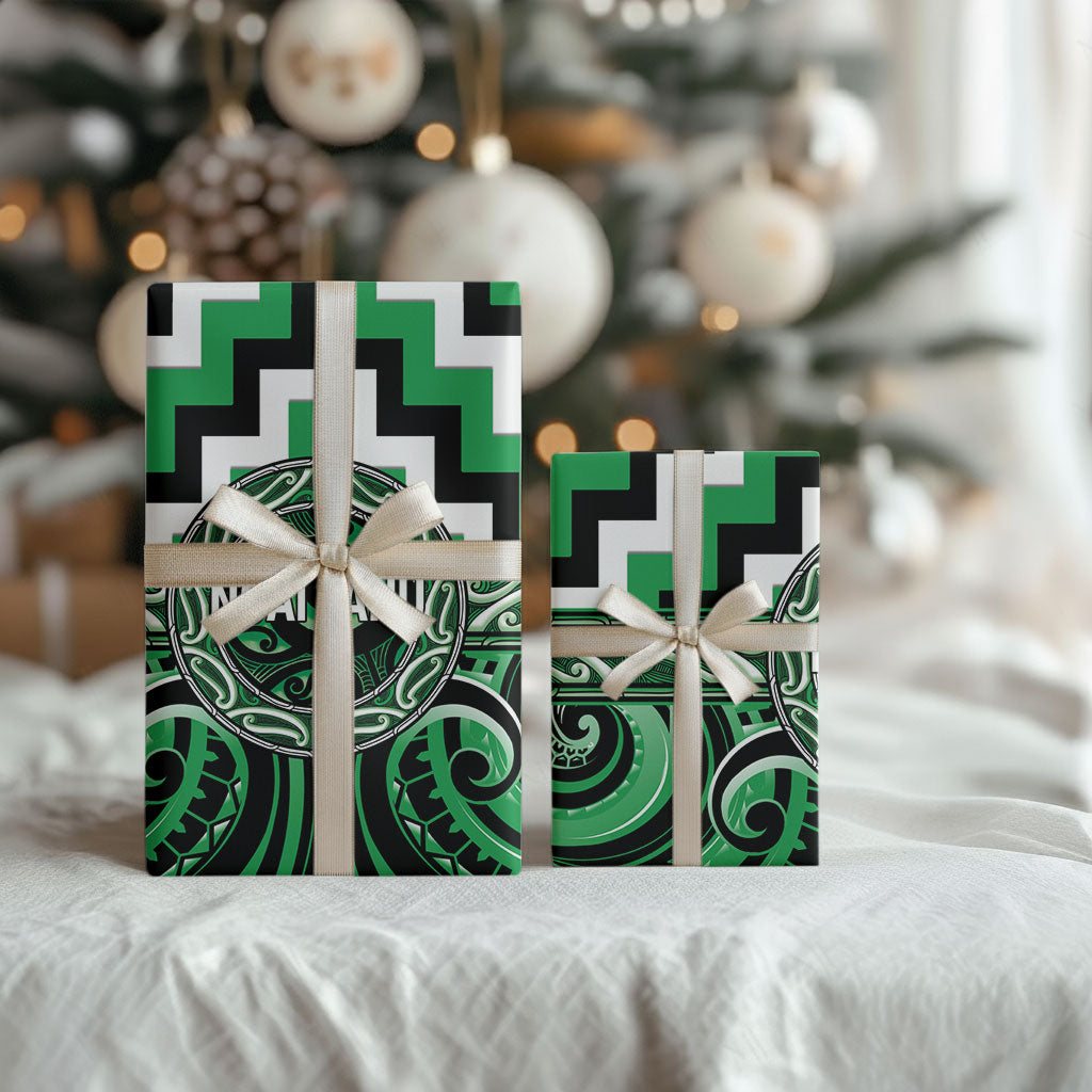 Aotearoa Ngai Tahu Wrapping Paper Maori Iwi Poutama Puhoro Tattoo LT14 - Polynesian Pride