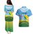 Personalised Malampa Fiji Day Couples Matching Puletasi and Hawaiian Shirt 10 October Fijian Tapa Flag Style