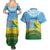 Personalised Malampa Fiji Day Couples Matching Summer Maxi Dress and Hawaiian Shirt 10 October Fijian Tapa Flag Style