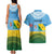 Personalised Malampa Fiji Day Couples Matching Tank Maxi Dress and Hawaiian Shirt 10 October Fijian Tapa Flag Style