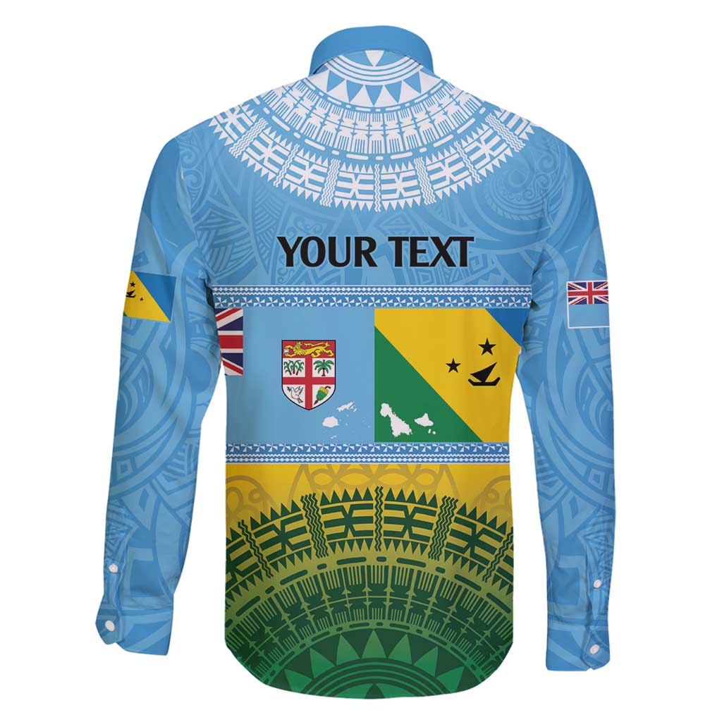 Personalised Malampa Fiji Day Family Matching Tank Maxi Dress and Hawaiian Shirt 10 October Fijian Tapa Flag Style