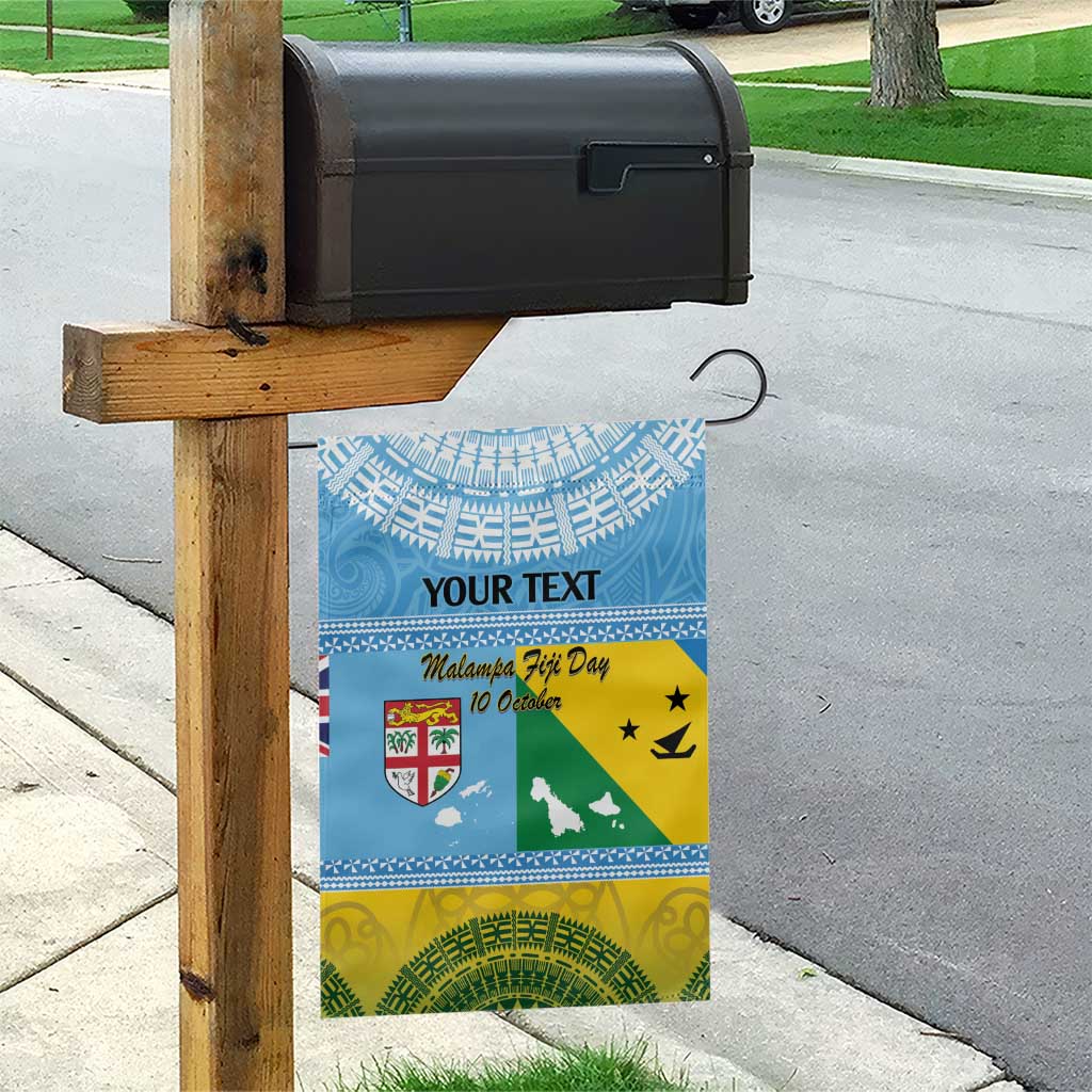 Personalised Malampa Fiji Day Garden Flag 10 October Fijian Tapa Flag Style