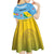 Personalised Malampa Fiji Day Kid Short Sleeve Dress 10 October Fijian Tapa Flag Style