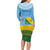 Personalised Malampa Fiji Day Long Sleeve Bodycon Dress 10 October Fijian Tapa Flag Style