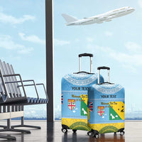 Personalised Malampa Fiji Day Luggage Cover 10 October Fijian Tapa Flag Style