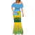 Personalised Malampa Fiji Day Mermaid Dress 10 October Fijian Tapa Flag Style