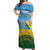 Personalised Malampa Fiji Day Off Shoulder Maxi Dress 10 October Fijian Tapa Flag Style