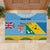 Personalised Malampa Fiji Day Rubber Doormat 10 October Fijian Tapa Flag Style