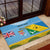 Personalised Malampa Fiji Day Rubber Doormat 10 October Fijian Tapa Flag Style