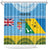 Personalised Malampa Fiji Day Shower Curtain 10 October Fijian Tapa Flag Style