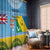 Personalised Malampa Fiji Day Window Curtain 10 October Fijian Tapa Flag Style