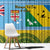 Personalised Malampa Fiji Day Window Curtain 10 October Fijian Tapa Flag Style