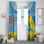 Personalised Malampa Fiji Day Window Curtain 10 October Fijian Tapa Flag Style