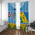 Personalised Malampa Fiji Day Window Curtain 10 October Fijian Tapa Flag Style