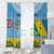 Personalised Malampa Fiji Day Window Curtain 10 October Fijian Tapa Flag Style