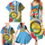 Vanuatu Malampa Fiji Day Family Matching Summer Maxi Dress and Hawaiian Shirt Happy 10 October With Maps Tropical Flowers