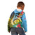 Vanuatu Malampa Fiji Day Kid Hoodie Happy 10 October With Maps Tropical Flowers