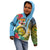 Vanuatu Malampa Fiji Day Kid Hoodie Happy 10 October With Maps Tropical Flowers