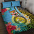 Vanuatu Malampa Fiji Day Quilt Bed Set Happy 10 October With Maps Tropical Flowers